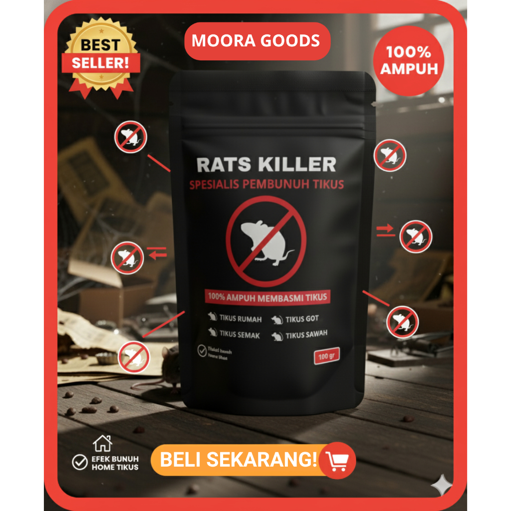 RatKiller Rat Killer Racun Tikus Mati Kering Tanpa Bau / Umpan Pembasmi Tikus
