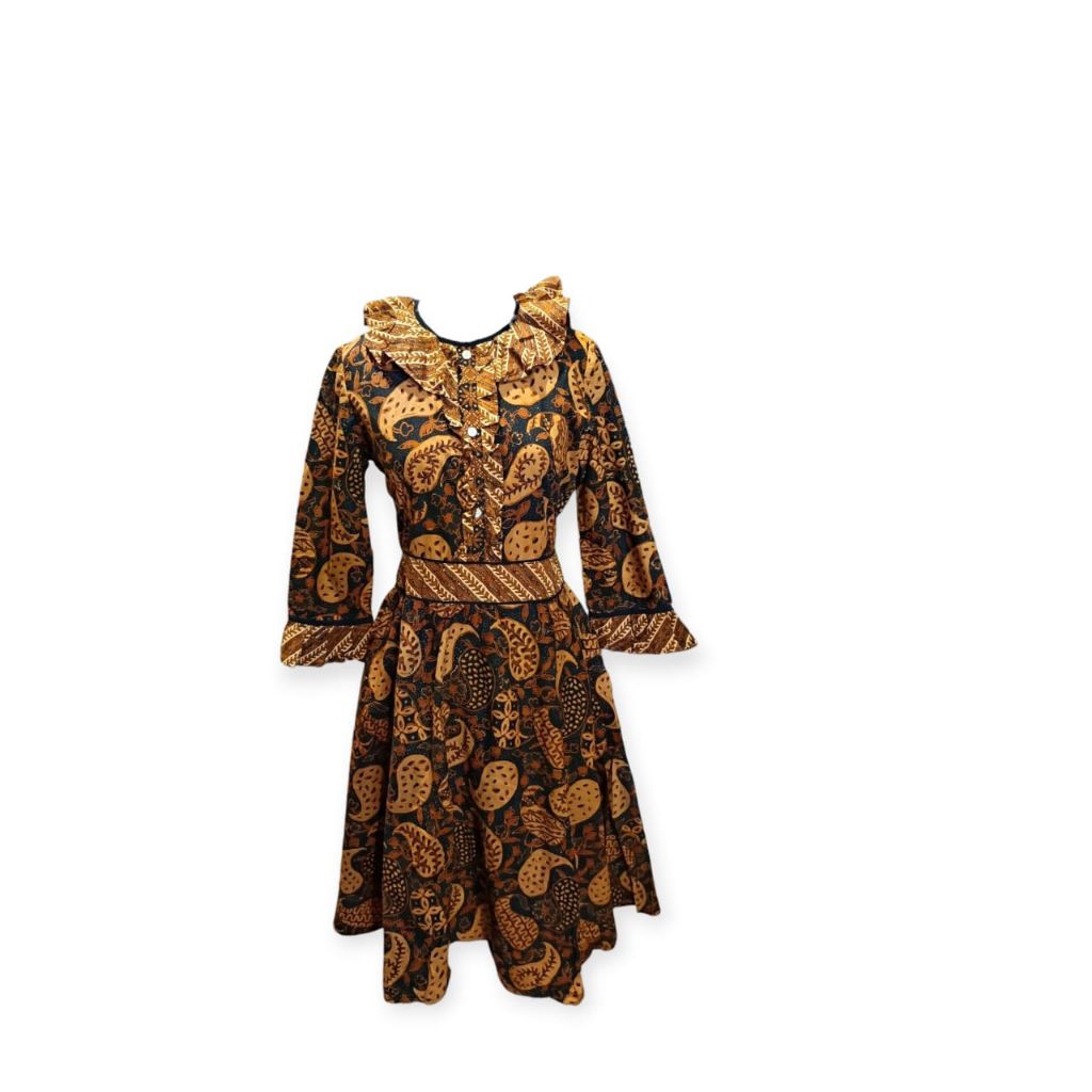 Batik Amarillis Browne Cotton Midi Dress