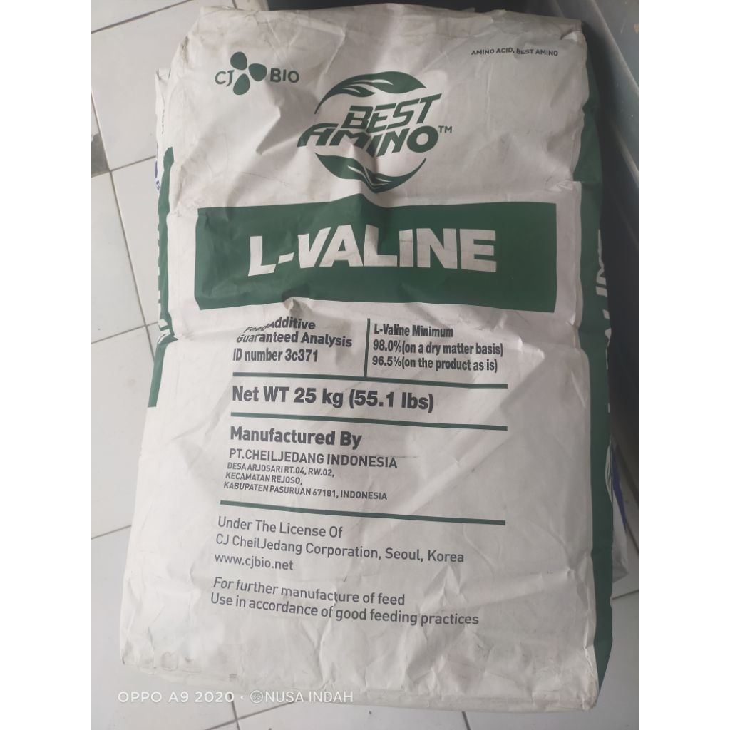 L Valine Asam Amino repack 500gr Pertumbuhan Otot dan Susu