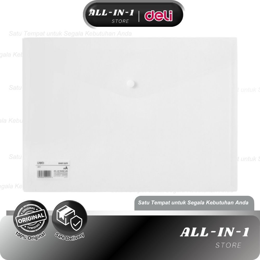 Deli File Bag EF705 , EF706 Kantong Dokumen Transparan Plastik File Folder Serbaguna
