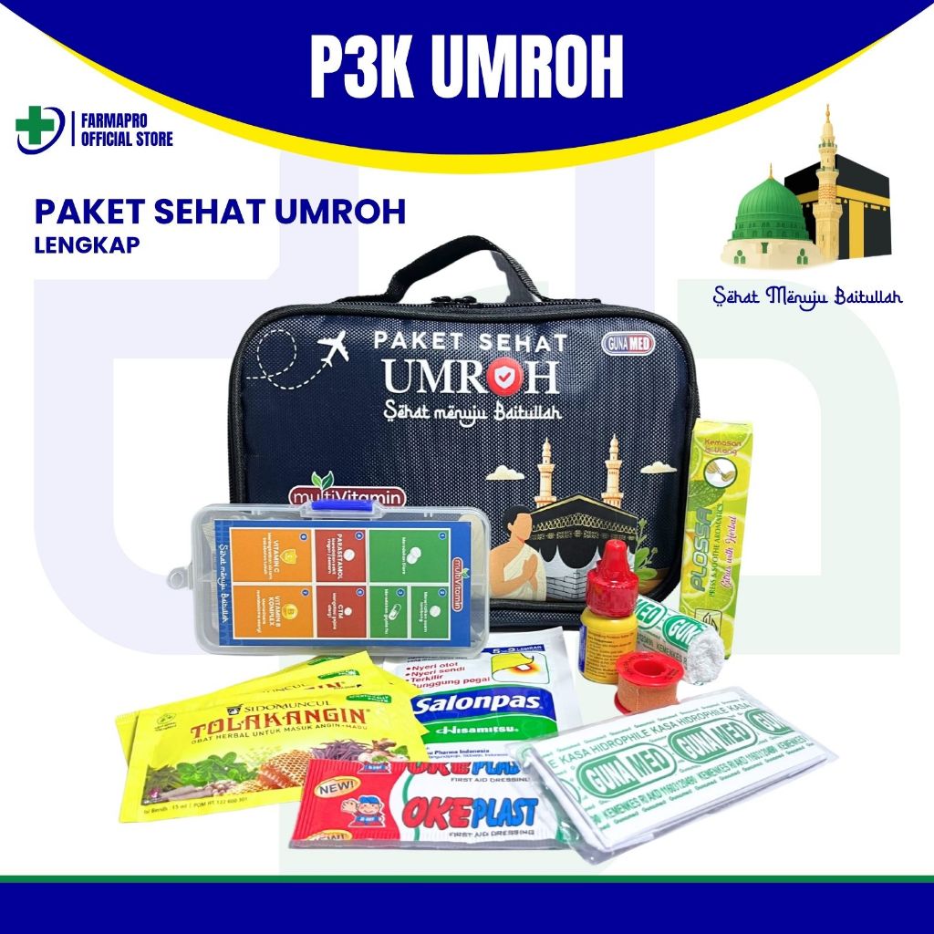 [PILIHAN TERBAIK] PAKET P3K UMROH LENGKAP / P3K KIT UMROH / PAKET P3K GUNAMED