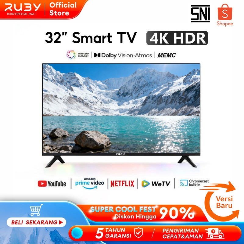Smart TV 32 inch Smart TV 43 inch TV Android 50 inch LED UHD 4K WIFI Youtube/Google Play Dolby Audio