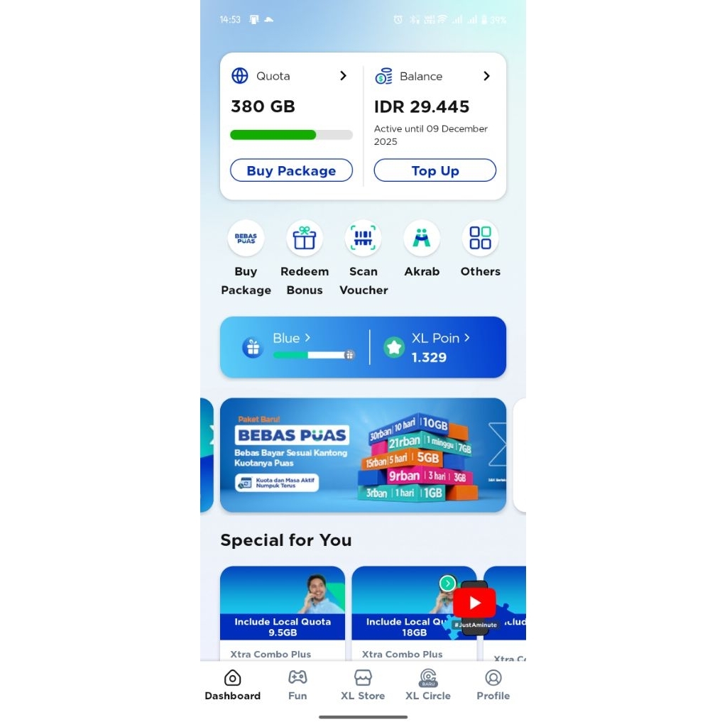 KARTU XL LANGKA DISC 90% masih 300GB+ BISA AKUMULASI