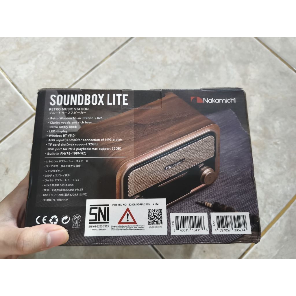 Nakamichi Soundbox Lite Speaker Retro Music Station Bluetooth Audio 100% Ori New