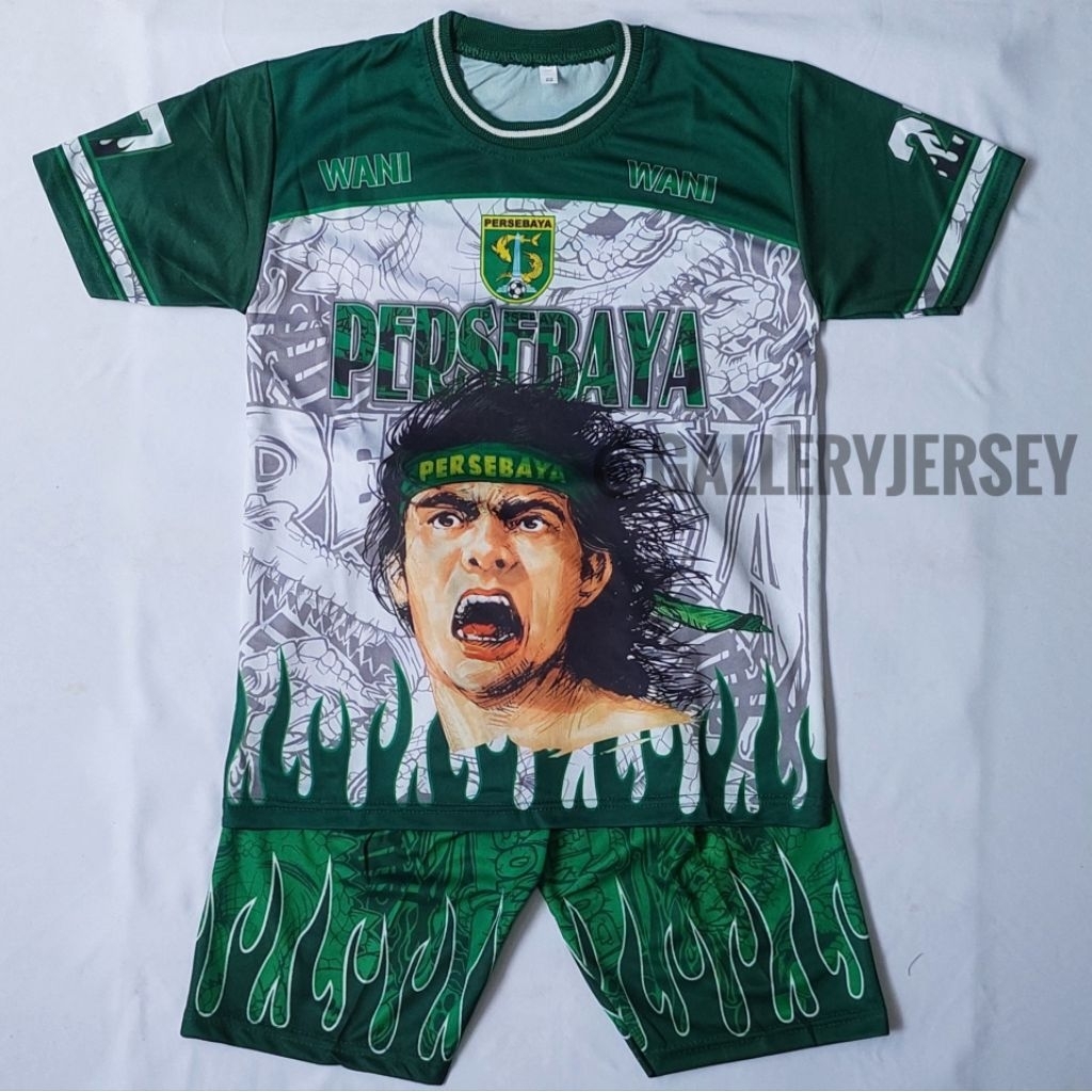 SETELAN BONEK WANI ANAK ANAK PERSEBAYA PRINTING SETELAN BAJU BONEK WANI ANAK ANAK PERSEBAYA PRINTING