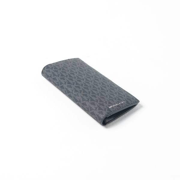 Dompet MK COOPER MK MONOGRAM DARK GREY BLACK BIFOLD LONG WALLET 100% ORIGINAL