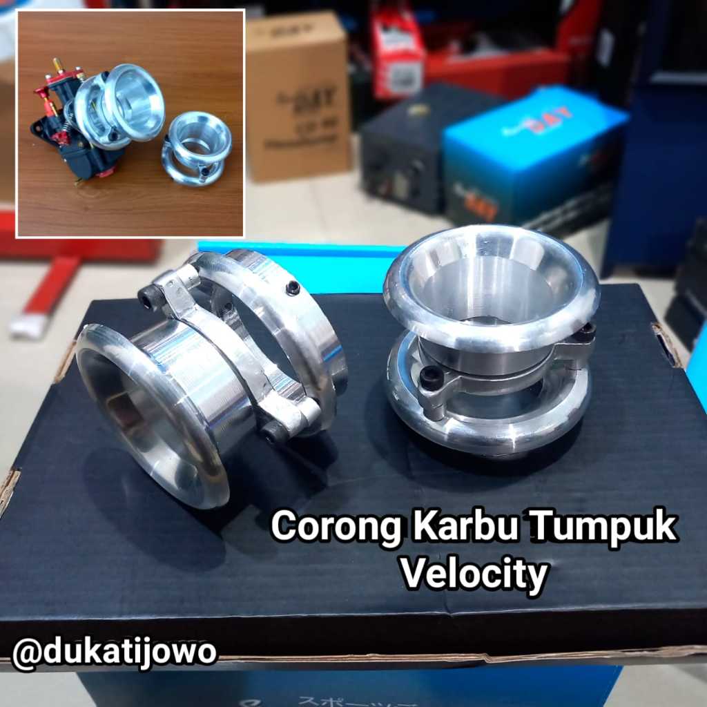 VELOCITY CORONG KARBU TINGKAT PE PWK 28 30 35 38 VELOSITY 2 STAGE CORONG DONAT TUMPUK DOUBLE STEP AL