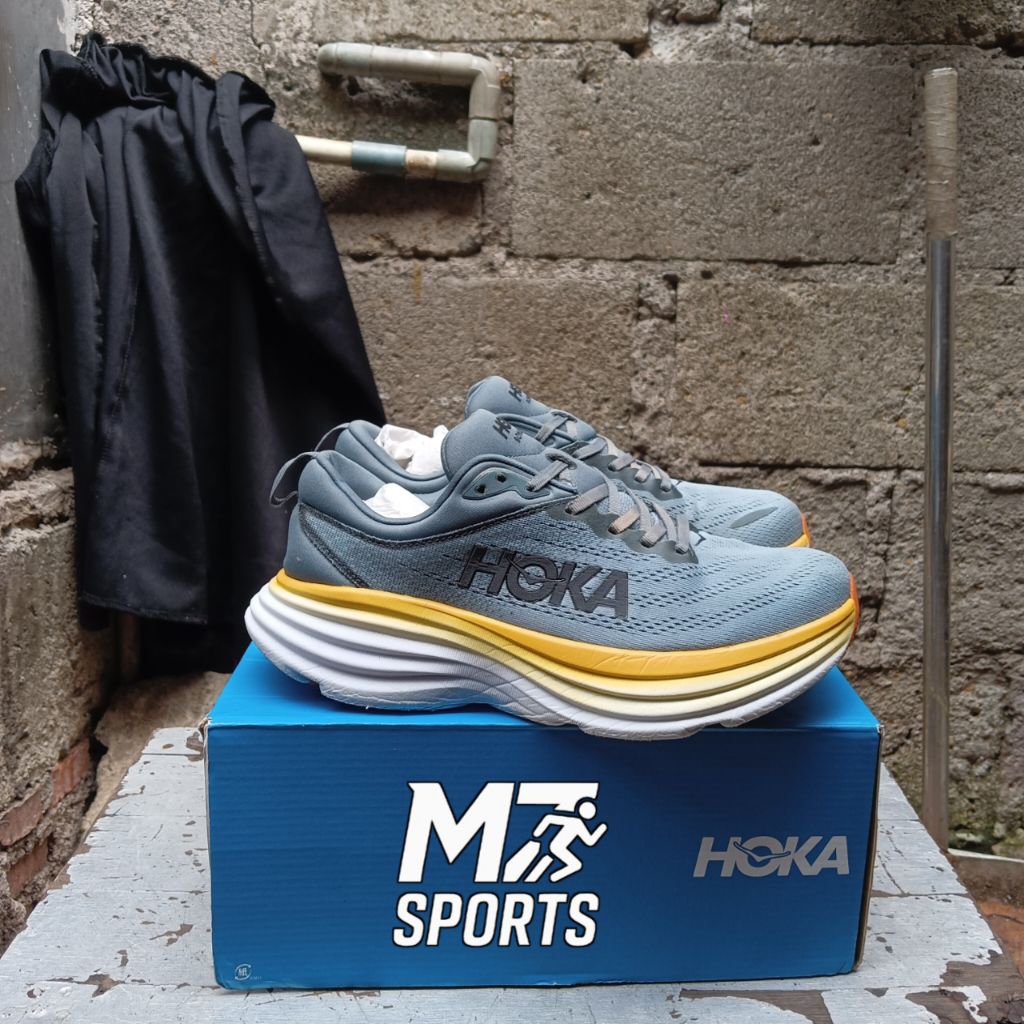 By Mz Sports Sepatu Lari Hoka Bondi 8 Wide Ukuran 41 Preloved Second Lengkap Original