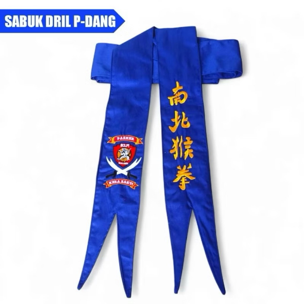 sabuk ikspi kera sakti bahan kain drill tidak kaku premium gambar pedang