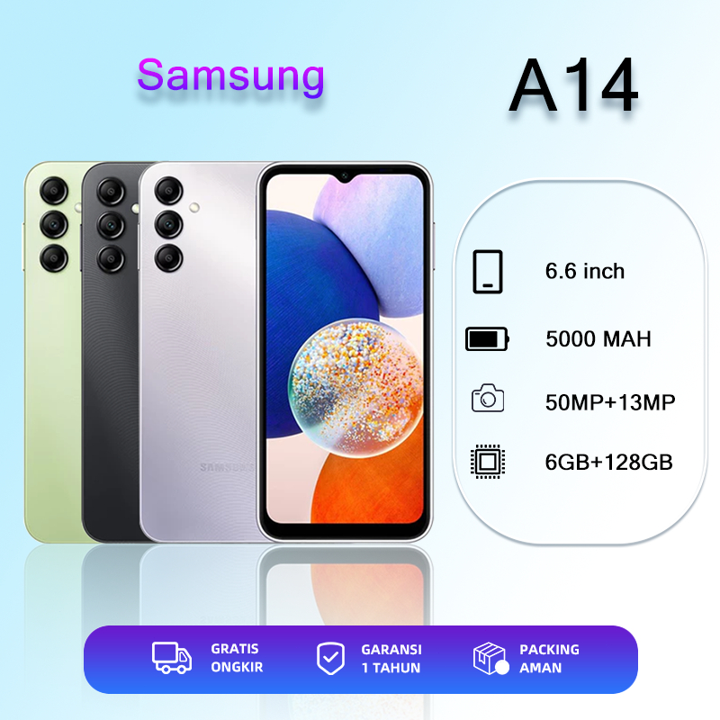 HP Samsung Galaxy A14 Ram 6/128GB Handphone 6.6 inch 50MP+13MP