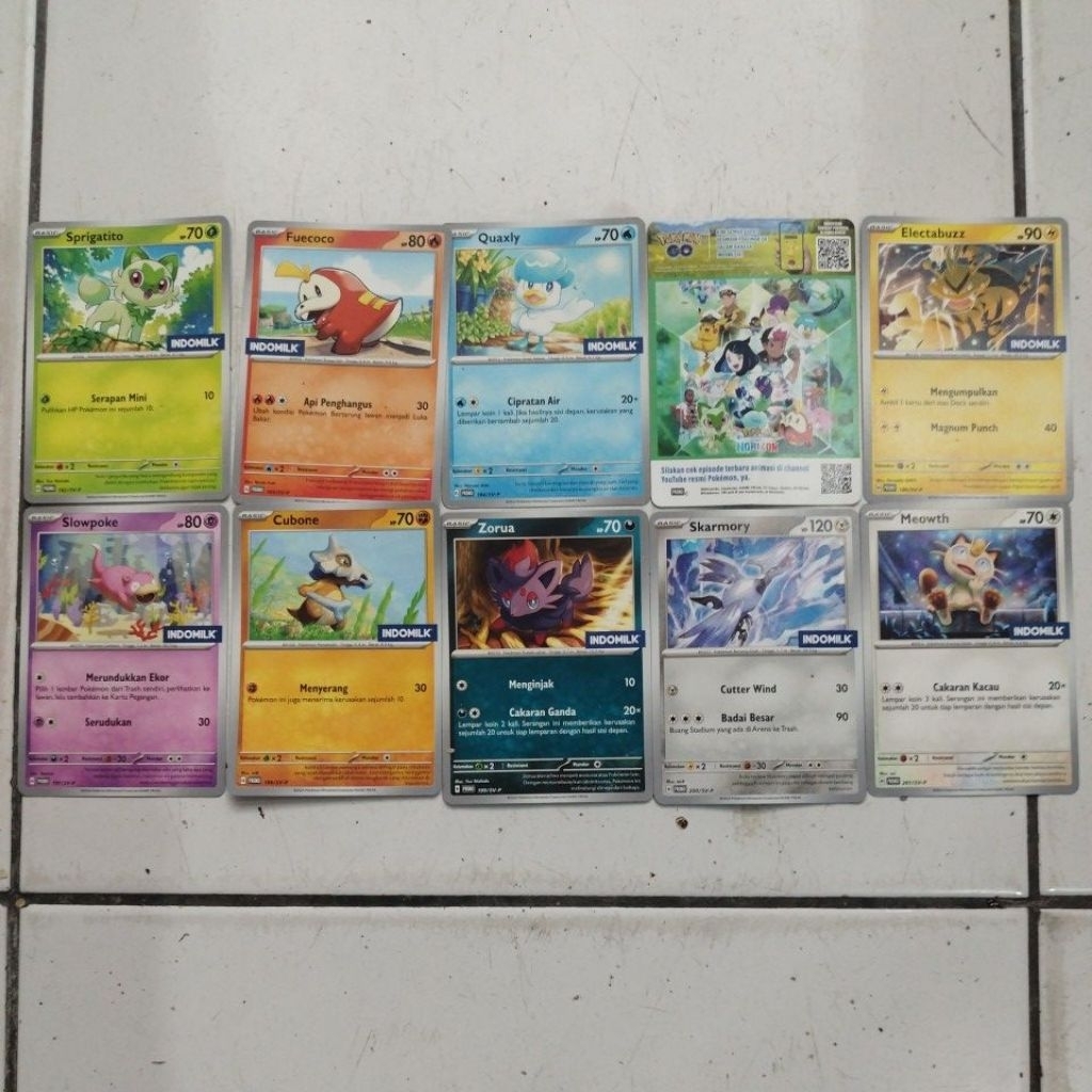 Kartu Promo Pokemon x Indomilk 9/10 (minus Pikachu)