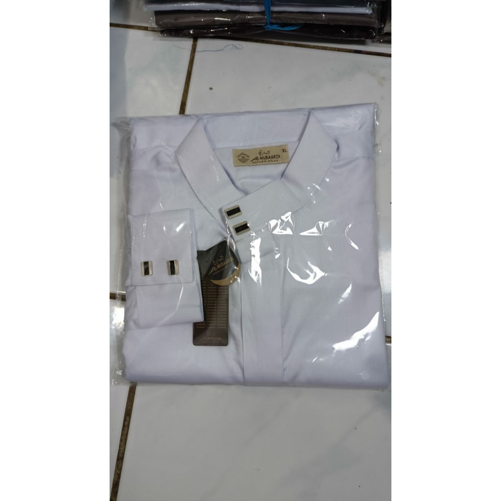 Jubah Pria Lengan Panjang | Bahan Kain Sultan Premium | Putih