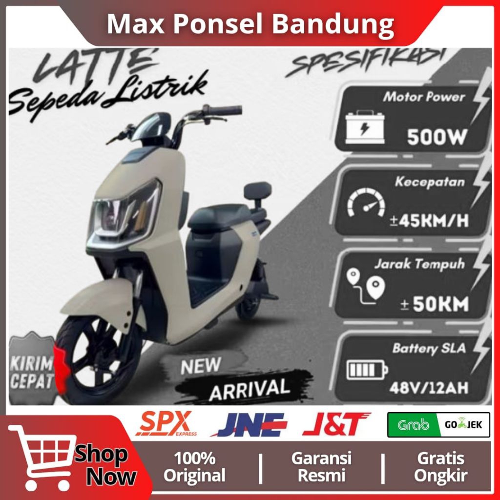 Sepeda listrik Saige Latte 500watt |sepeda listrik Terbaru 2025 Garansi resmi saige indonesia