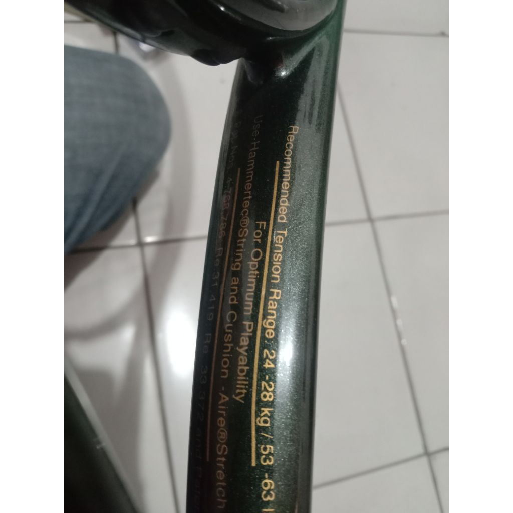 raket tennis wilson hammer 4.0 preloved