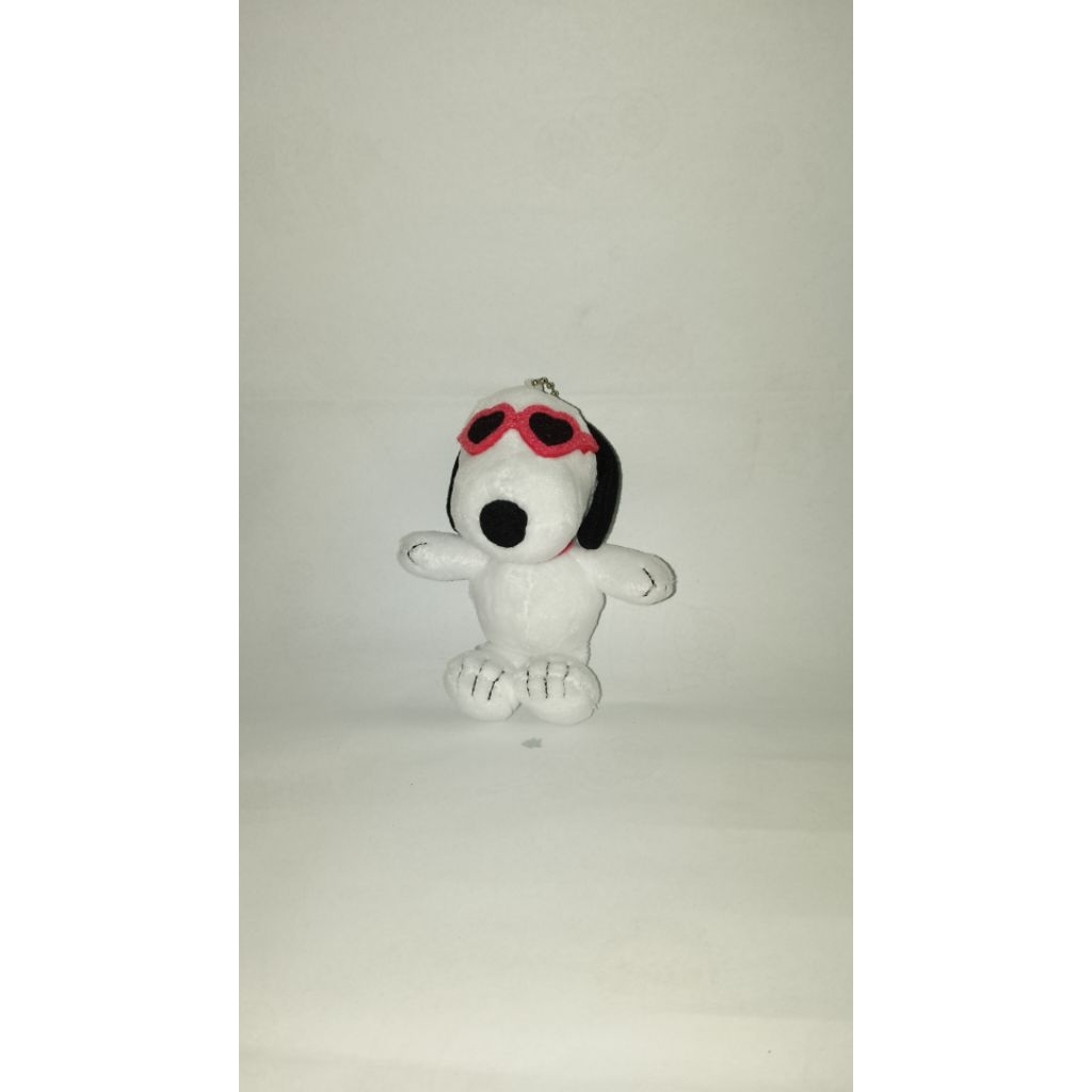 snoopy keychain snoopy gantungan kunci plush kacamata