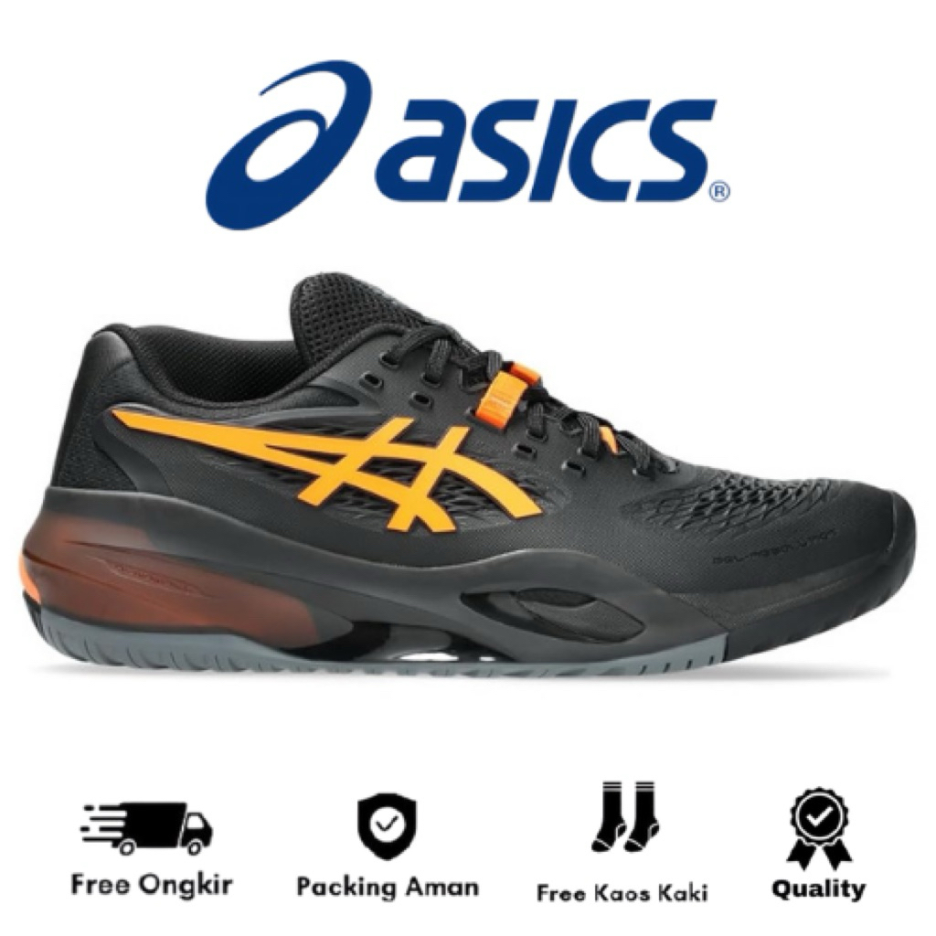 Padel Or Tenis Shoes Asics Gel Resolution Black Shoking Orange X Tenis Shoes