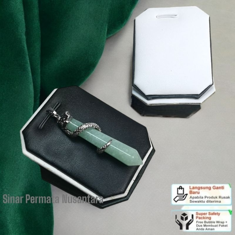 Display stand Perhiasan liontin anting giwang bahan kulit imitasi