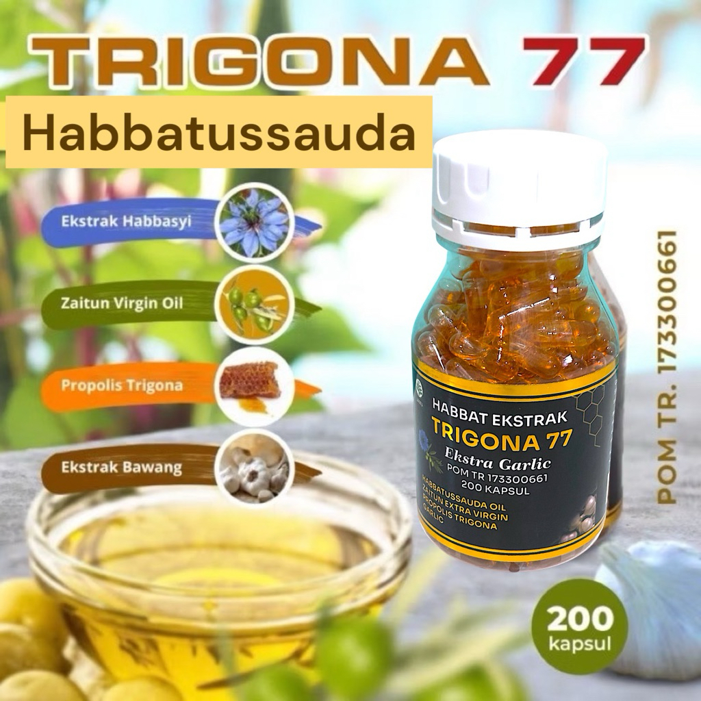 Habbatussauda Trigona 77 Ekstrak Garlic Plus Propolis Isi 200