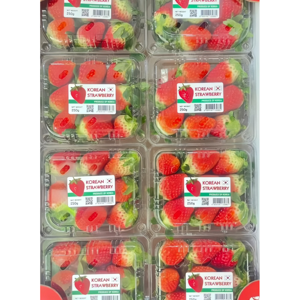 Strawberry Korea Super Fresh / Buah Strawberry Korea Premium 250gram / Pack