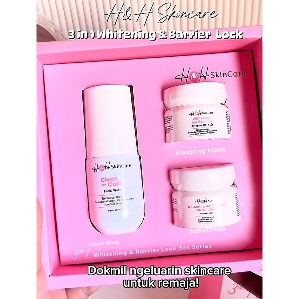 PAKET WHITENING & BARIER BASIC SKINCARE 3IN1 HNH SKINCARE
