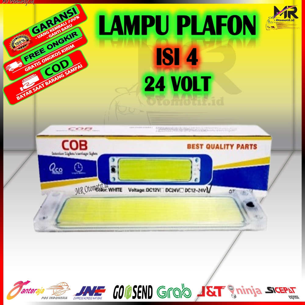 Lampu Led Plafon Isi 4 Mobil Truk 24 Volt