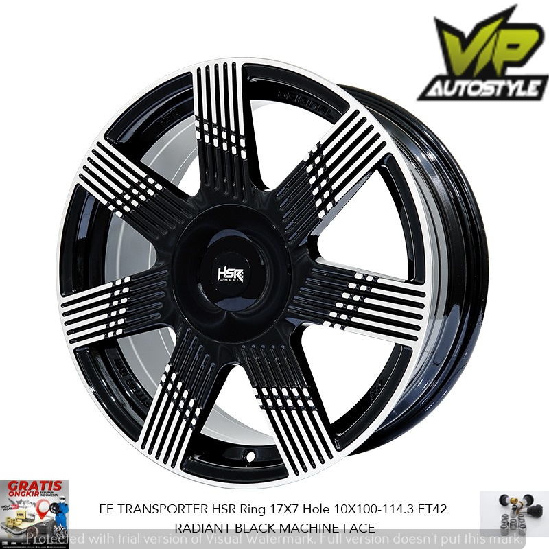 Velg Terbaru Type Hsr FE TRANSPORTER Ring 17 Velg Untuk Mobil Rush, Terios, Xpander - Hsr Wheel