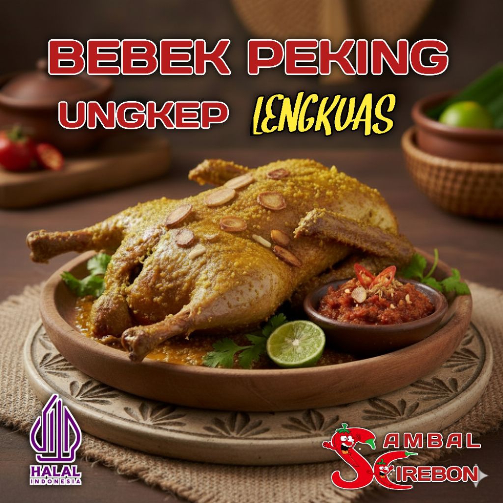 BEBEK PEKING UNGKEP LENGKUAS frozen GRATIS SAMBAL khas cirebon