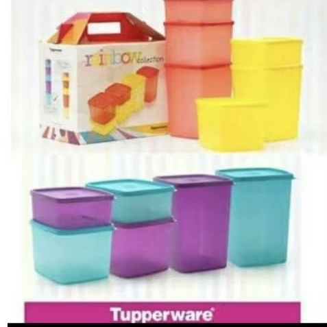 rainbow collection tupperware