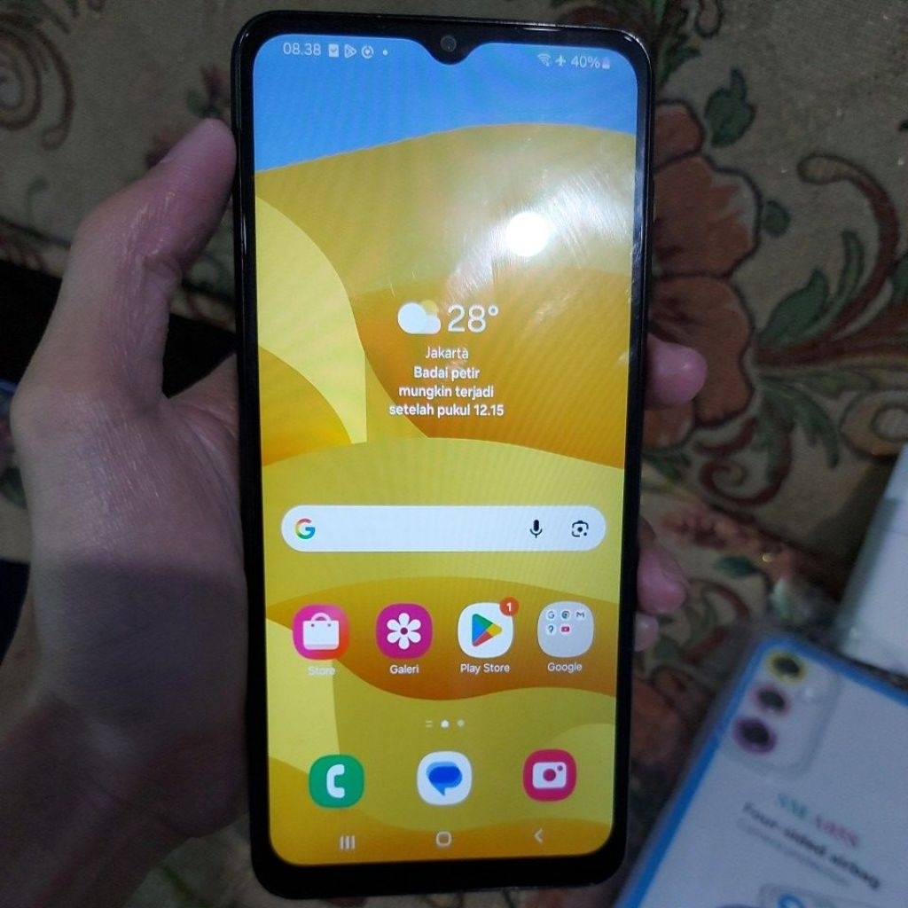 Hp second samsung a04s ram4 64gb original hp dan sofe case15wat charger