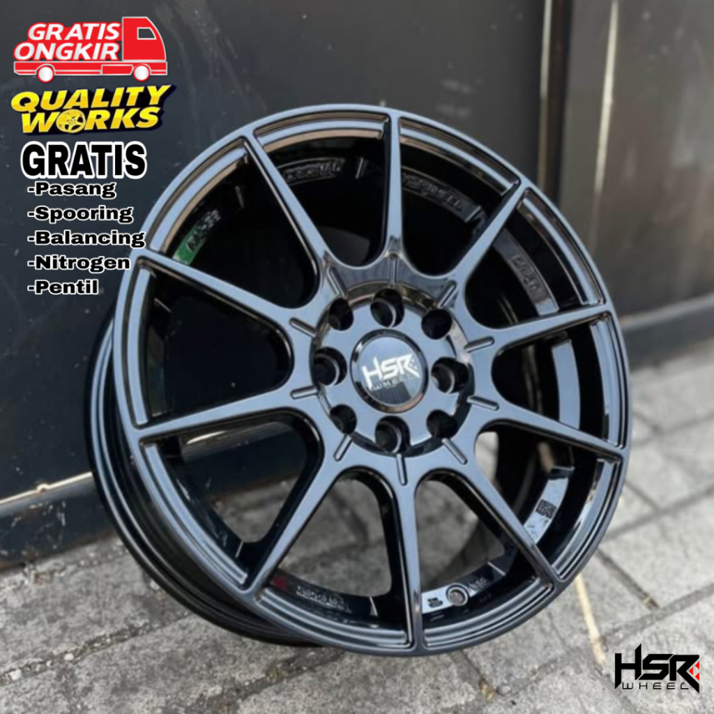 Velg Racing Mobil Agya Ayla Ring 14 Pnp Ban Standar, Velg Promo HSR Wheel RAI-S2