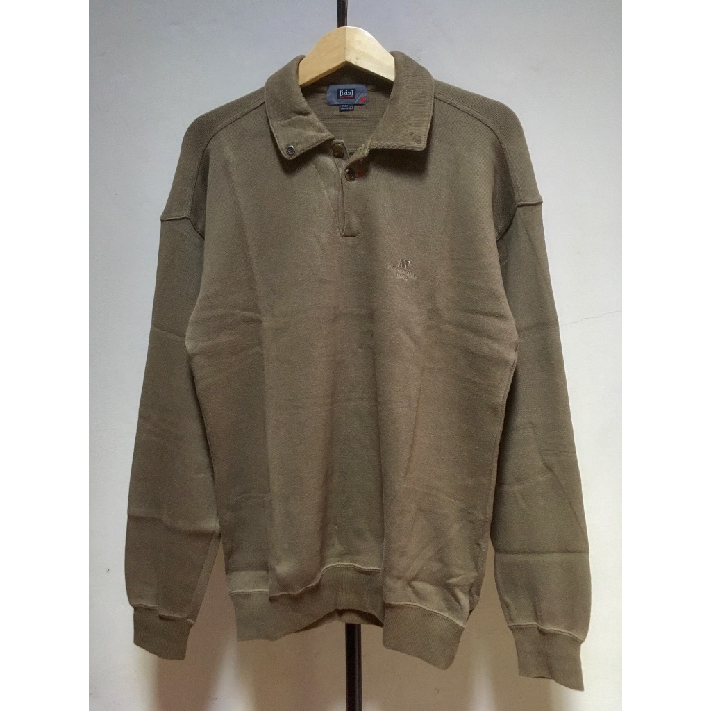 Sweater Kerah Rugby Coklat