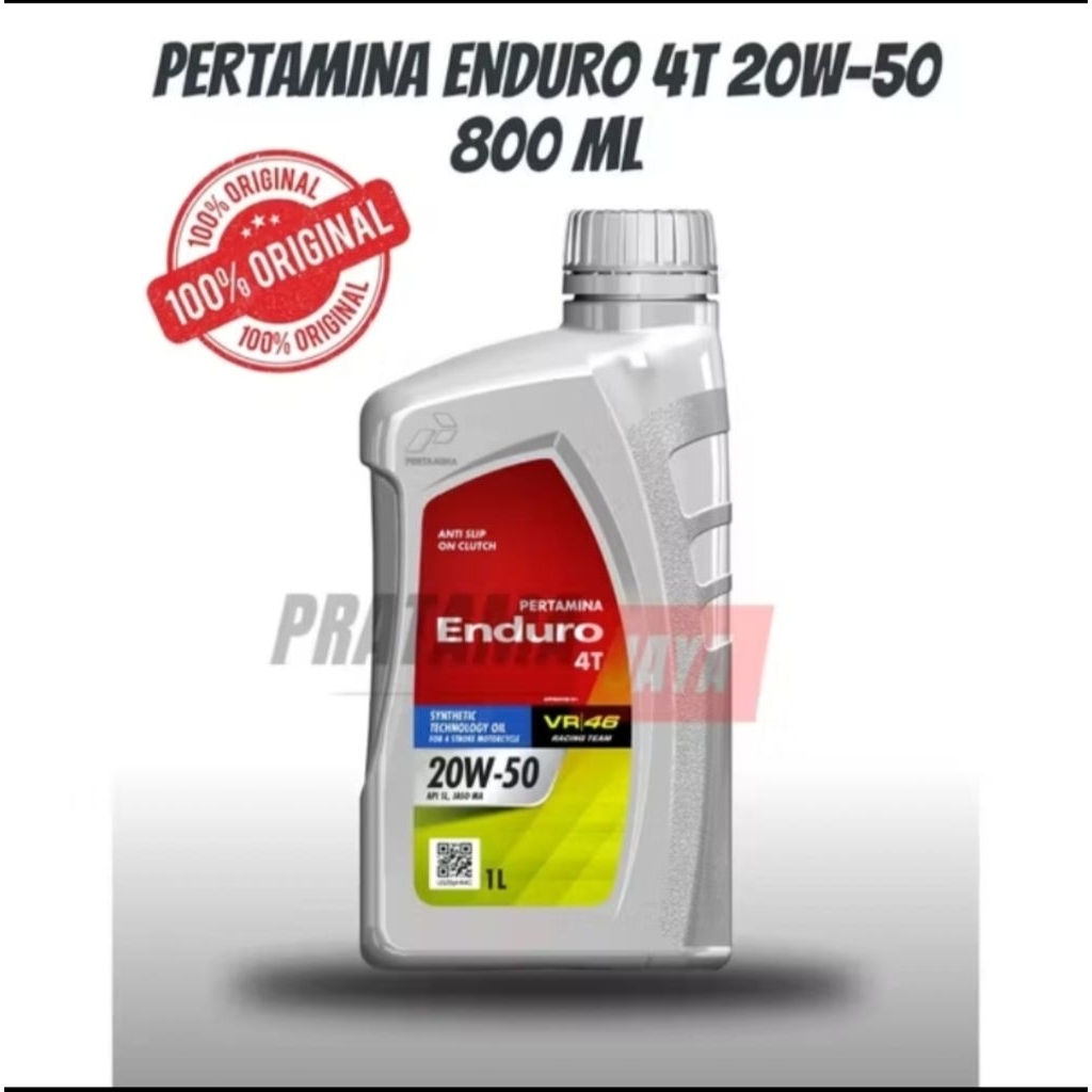 Oli Pertamina Enduro 4T 20W-50 800ml Motor bebek