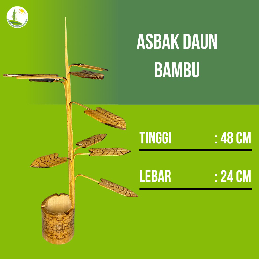 Asbak daun bambu / asbak bambu / asbak estetik