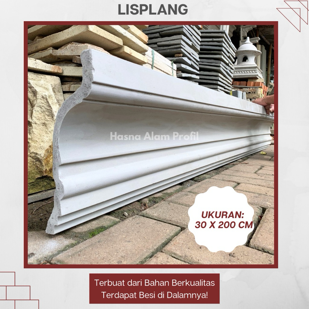 Lisplang Beton 30 x 200 cm – Lis Profil Rumah, Lis Profil Beton, Dekorasi Bangunan