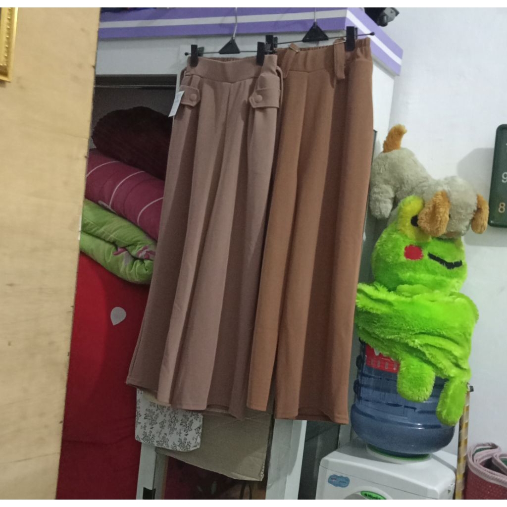 celana kulot bahan knit