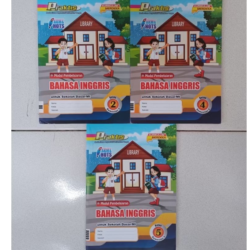 Buku LKS Praktis Modul Pembelajaran Bahasa Inggris Kelas 2,4,5 SD/MI Semester 1 Ganjil Kurikulum Mer