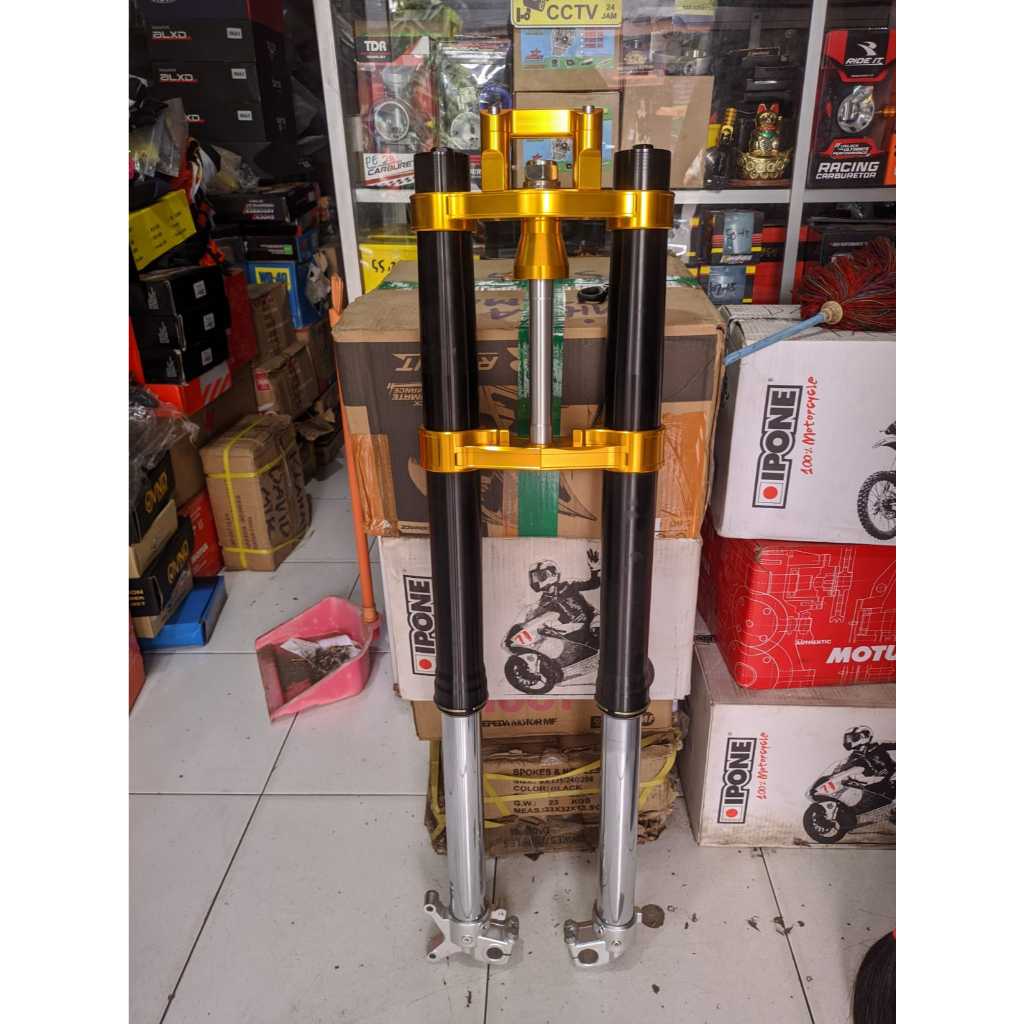 SHOCK SHOCKBREKER USD REALJUMP UPSIDE DOWN TRAIL GASTRACK TRABAS GTX SUPERMOTO CRF KLX WR SEMUA MOTO