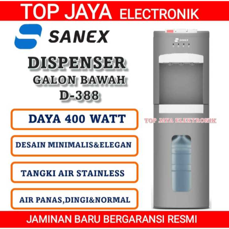 Dispenser sanex 3 kran galon bawah/Dispenser Galon Bawah 3 Kran Panas Dingin SANEX D-388 GB