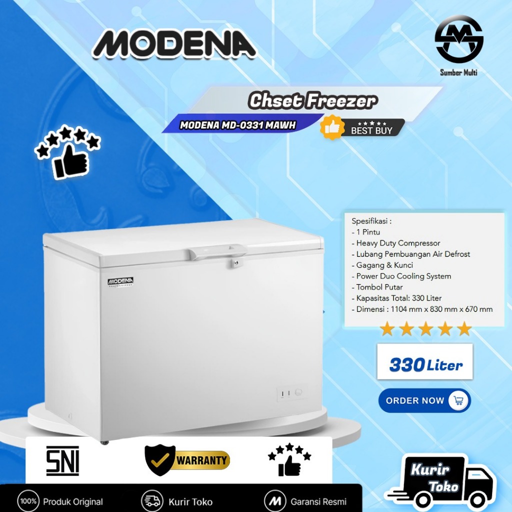 Modena Chest Freezer 300L MD0331MAWH | FREEZER BOX
