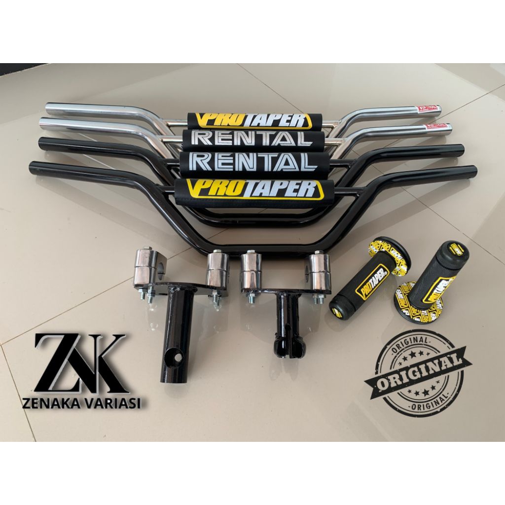 Paket Lengkap stang Trail+Handgrip Protaper untuk semua jenis motor Honda Yamaha Suzuki Honda supra 