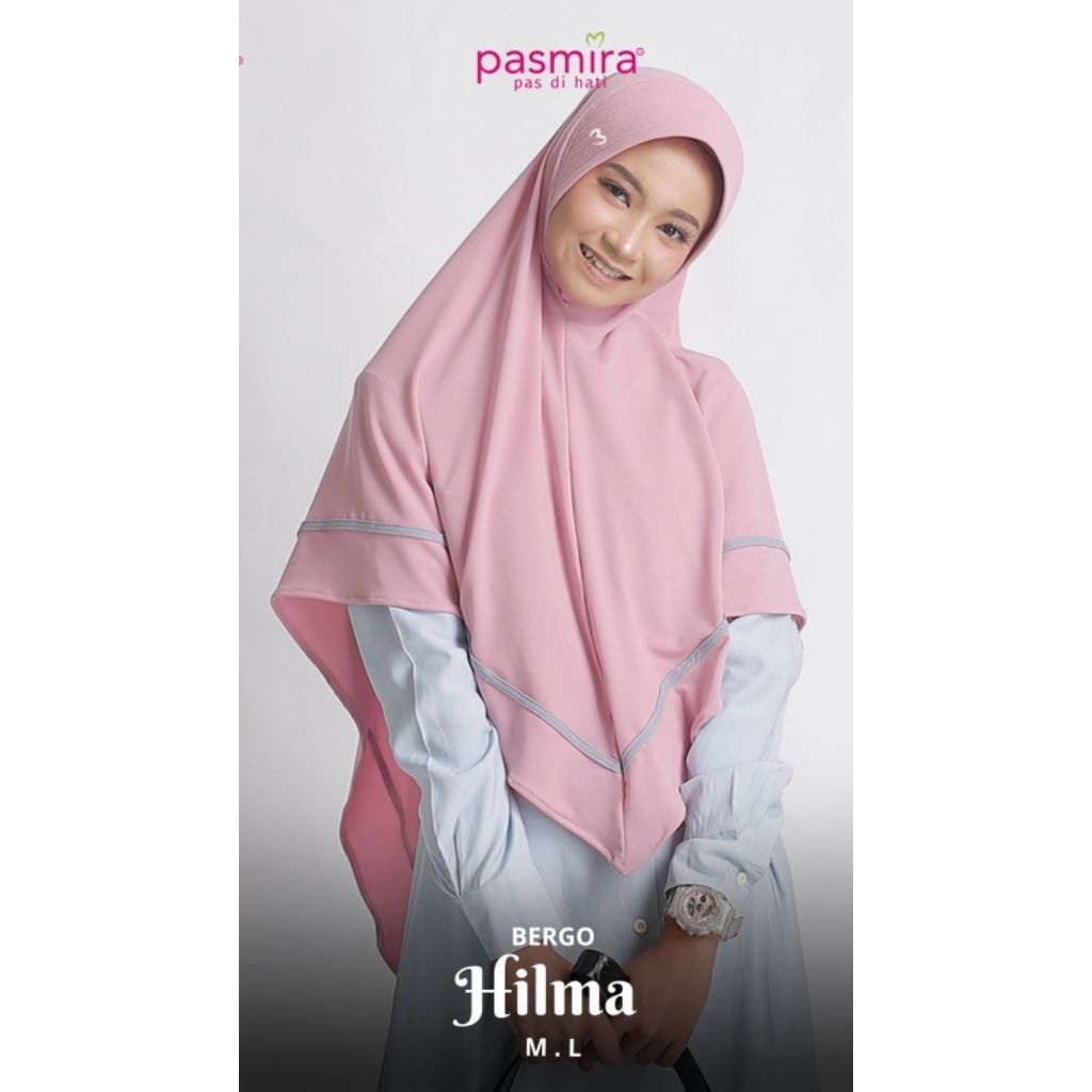 Pasmira Haura bergo instan/hijab daily instan bahan jersey exlusive