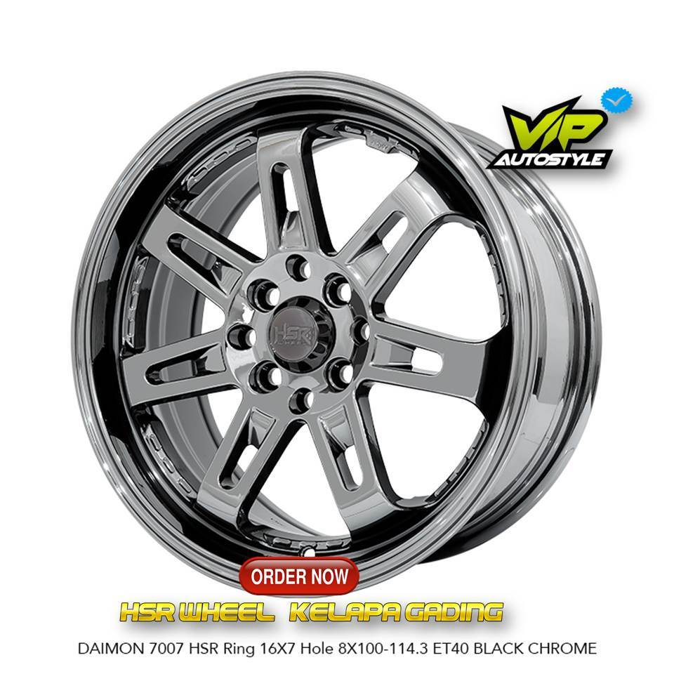Ring 16 chrome Untuk Avanza Xenia Atto 1 Swift Mobillio Ring 16 HSR daimon 4x100 - 4x114,3 - hsr