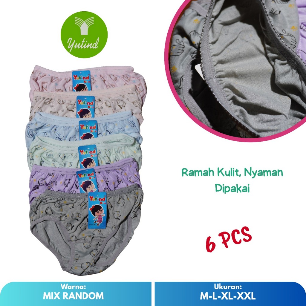 Yutind Kids – Celana Dalam Anak Cewek Motif Lucu, Nyaman Dipakai