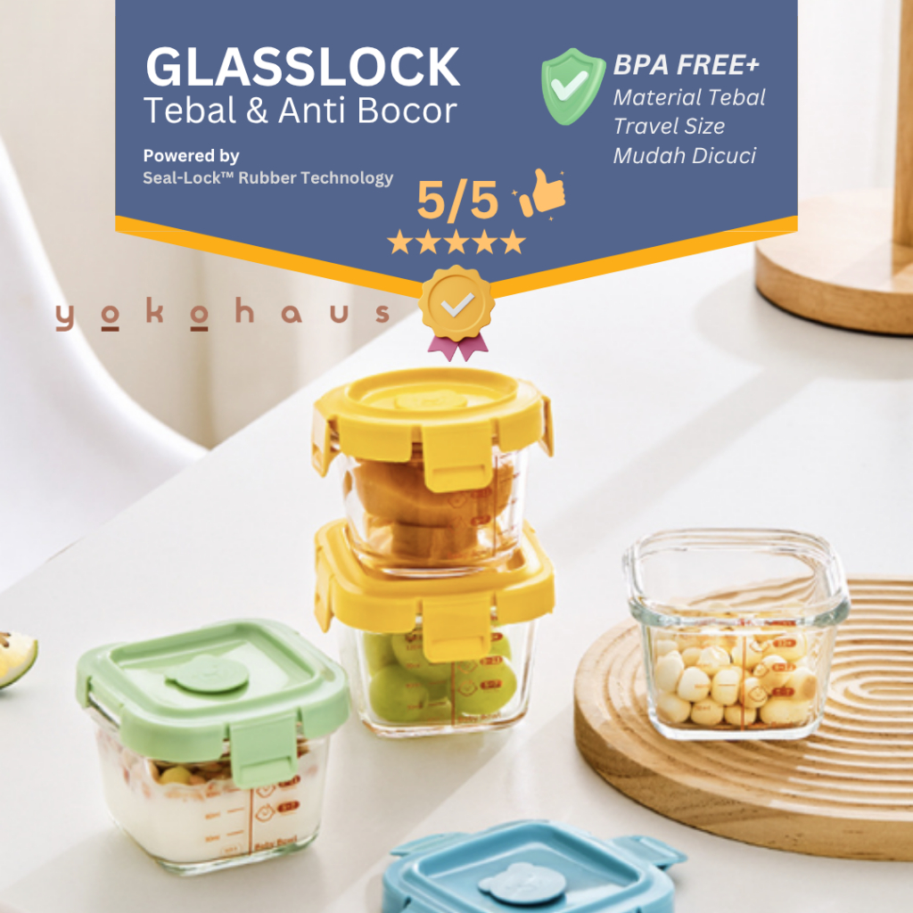 YOKOHAUS - HANZAI Wadah Makan Makanan Multifungsi Wadah Storage Makanan Bayi Tahan Panas  Baby Food 