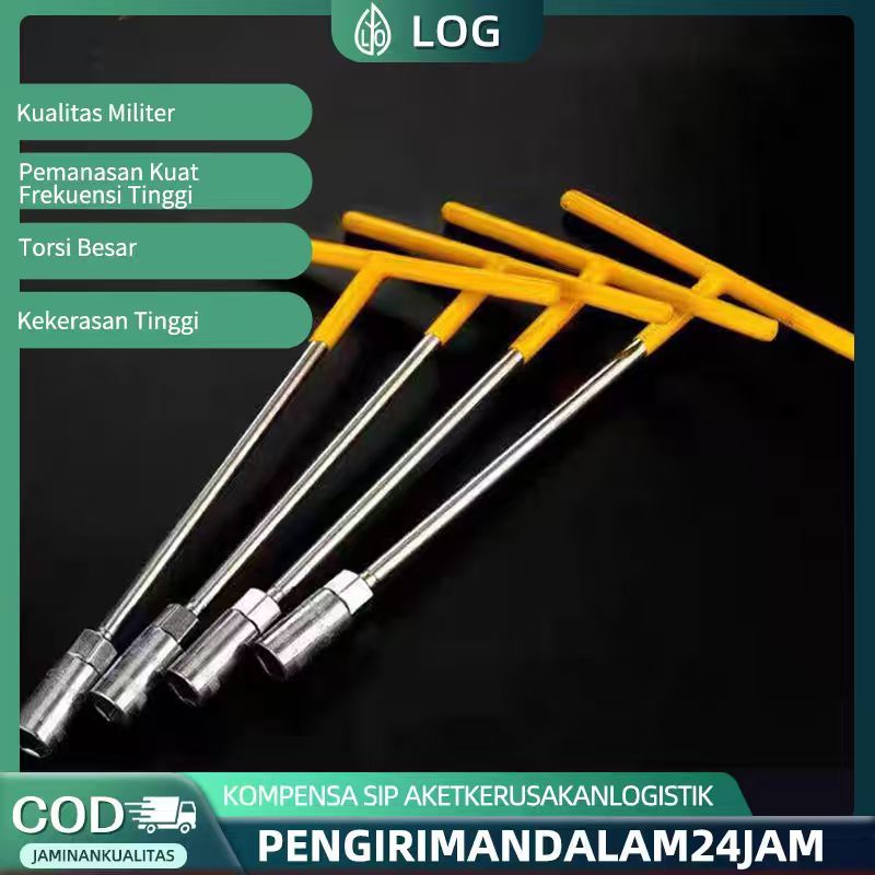 LOG Kunci Sok T Tipe Kualitas Militer - Torsi Besar Kekerasan Tinggi untuk Perbaikan Kendaraan & Per