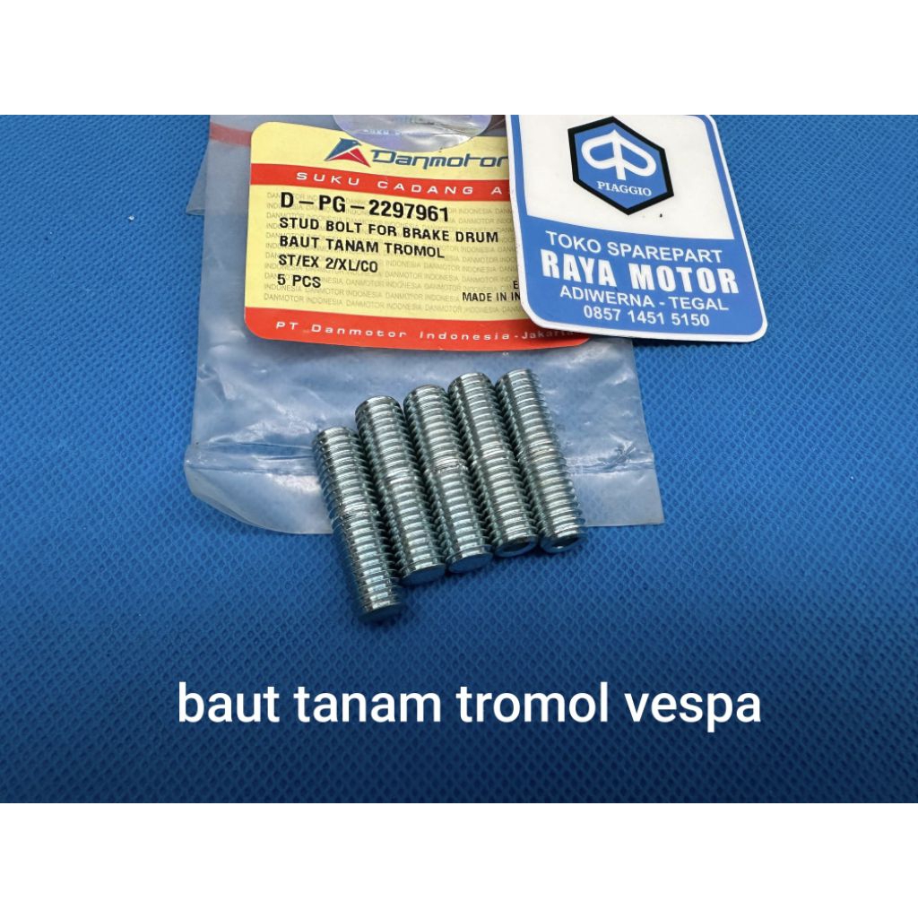 baut tanam tromol vespa danmotor