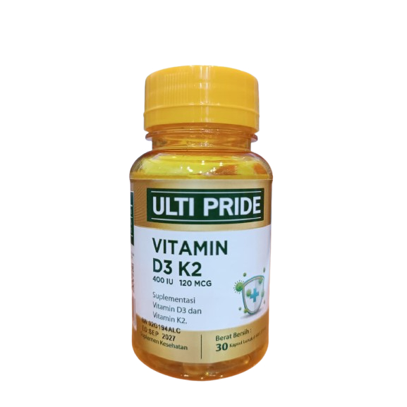 ULTI PRIDE VITAMIN D3 K2 ISI 30 KAPSUL