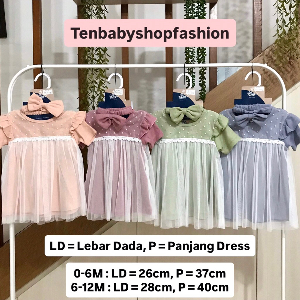 Fairy Tale Dress Dialogue Baby New Born 0-12 bulan rok pesta bayi baru lahir Snooby Liberty Snobby