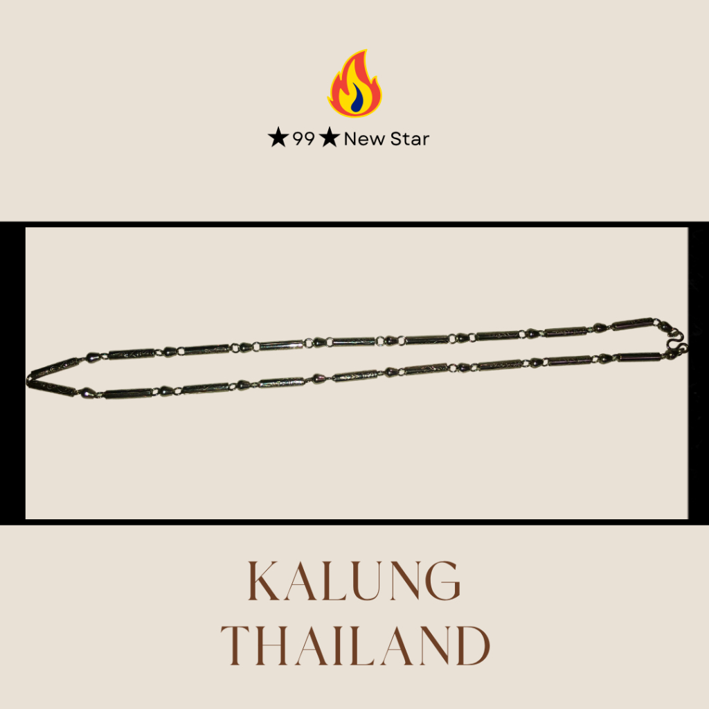 Kalung Thailand Besi Putih – Model Tabung Ukir Anti Karat