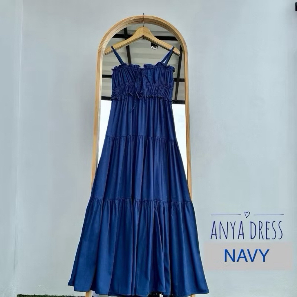 ANNYA DRESS KATUN RAYON TWILL TEBEL TANPA LENGAN daster polos panjang/daster long mata kaki/daster a
